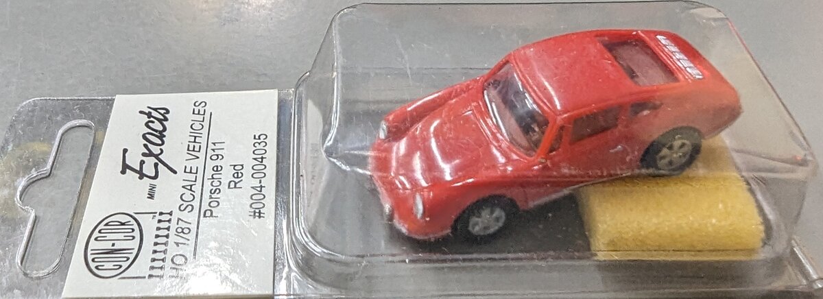 Con-Cor 004-004035 HO Mini Exacts Red Porsche 911