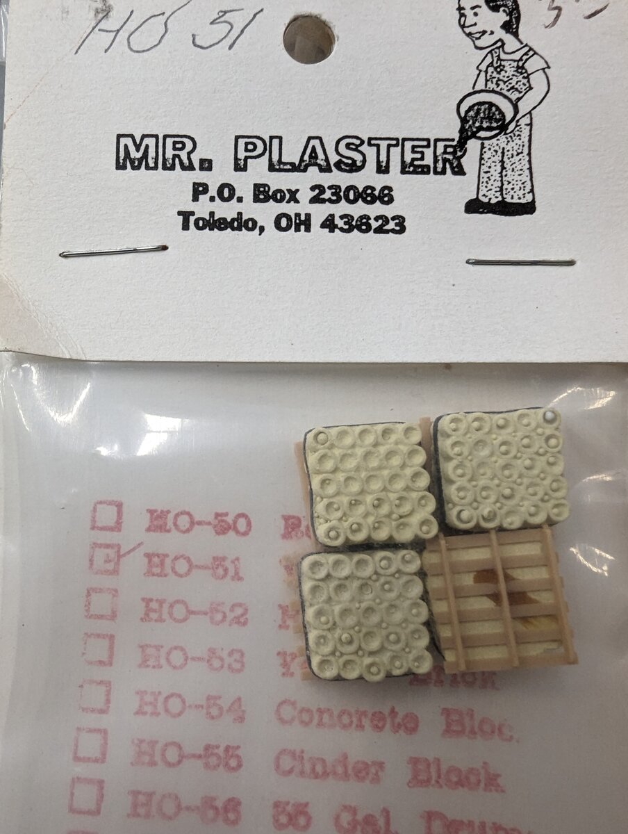 Mr. Plaster 51 HO Yellow Tile Stacked on Pallets (Set of 4)