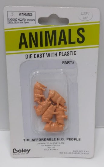 Boley 2018P HO Scale Pink Pigs (Pack of 6)