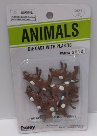 Boley 2018-07 HO Brown & White Cows (Pack of 6)