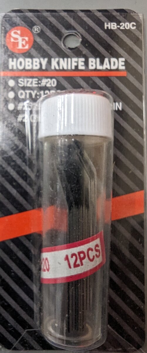 SE HB-20C Size 20 Hobby Knife Blades (12 Pieces)