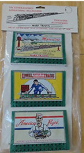 Marx Trains 1994 Tin Lithographed Advertising Billboards (Pack of 3)