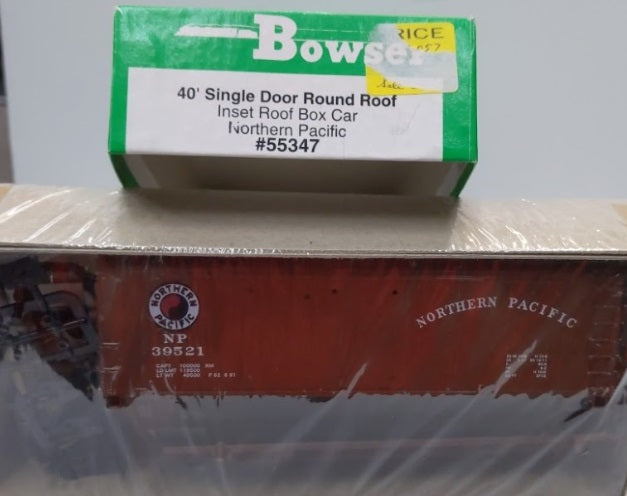 Bowser 55347 HO Northern Pacific 40'Single Door Round Roof Insert Roof BoxcarKit