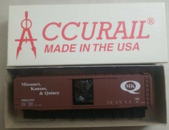 Accurail MKQ6355 HO Missouri Kansas & Quincy 50' Plug Door Boxcar Kit