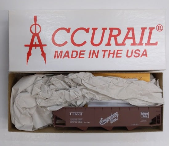 Accurail 170197 HO CB&Q 5th Ave Car Shops 3-Bay Hopper Kit