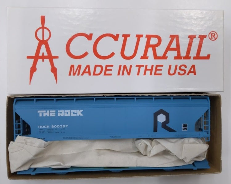 Accurail 22003 HO Rock Island ACF 3-Bay Covered Hopper #800367 Kit