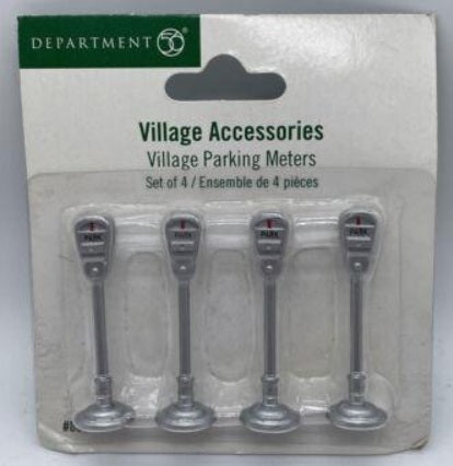 Dept 56 802461 Village Parking Meters (Pack of 4)