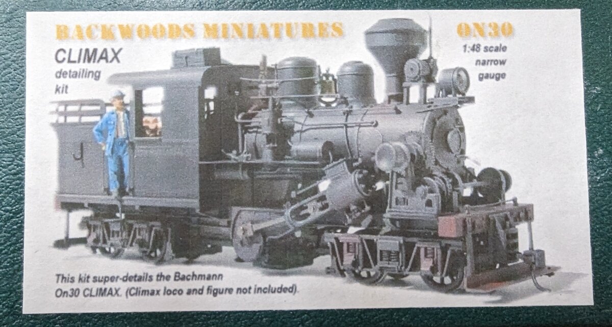 Backwoods Miniatures 2 On30 Bachmann 2-Truck Climax Detailing Kit
