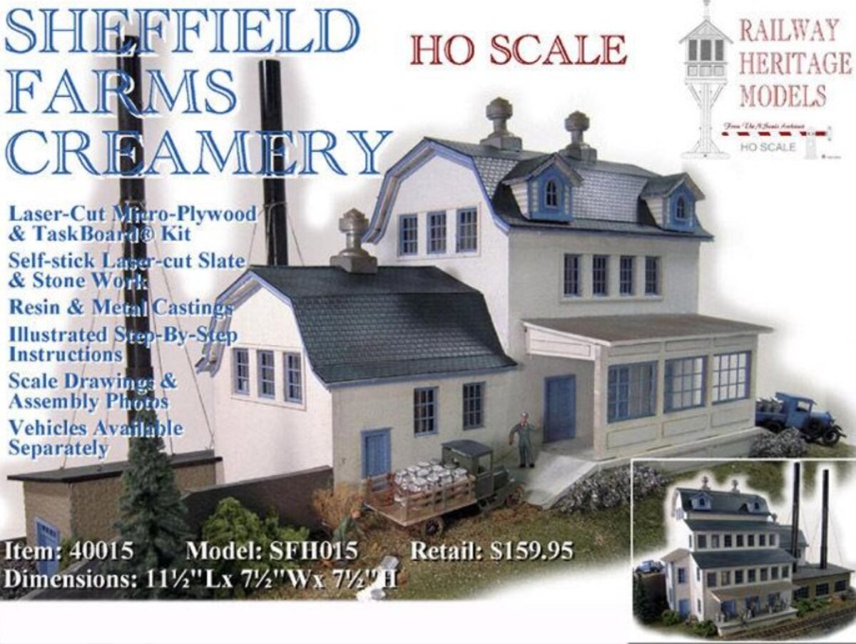 Railway Heritage Models 40015 HO Sheffield Farms Creamery Laser-Cut Kit