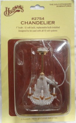 Houseworks 2754 1" Scale 12 Volt Replaceable Bulb Chandelier