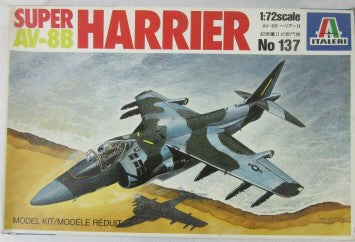 Italeri 137 1:72 Super Av-8B Harrier Military Aircraft Plane Model Kit