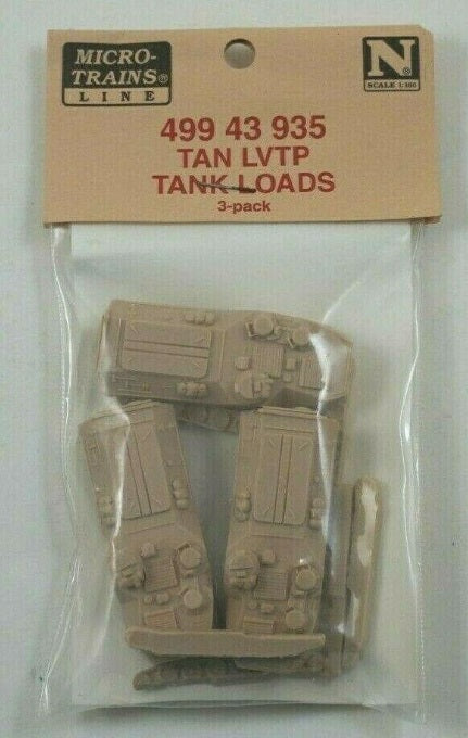 Micro-Trains 49943935 N Scale Tan LVTP Tank Loads