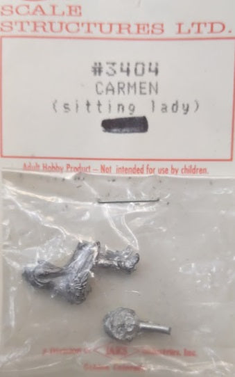 Scale Structures 3404 O Scale Carmen (Sitting Lady) Metal Figure Kit