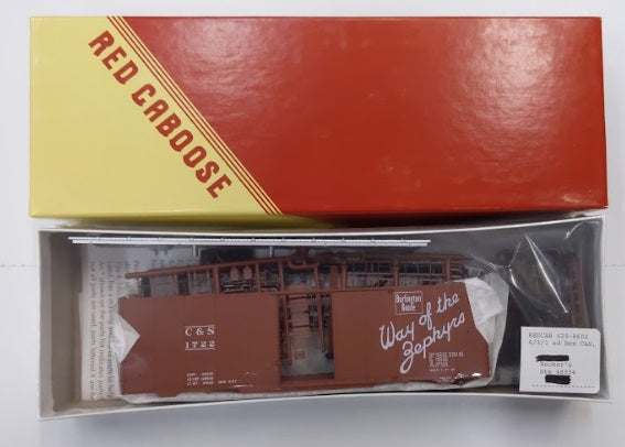 Red Caboose 1722 HO Colorado & Southern 40' ACF 6' Door Box Car Kit
