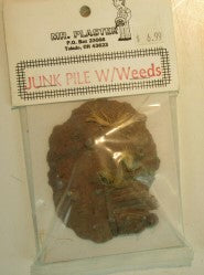 Mr. Plaster 11 HO Scale Junk Pile w/Weeds