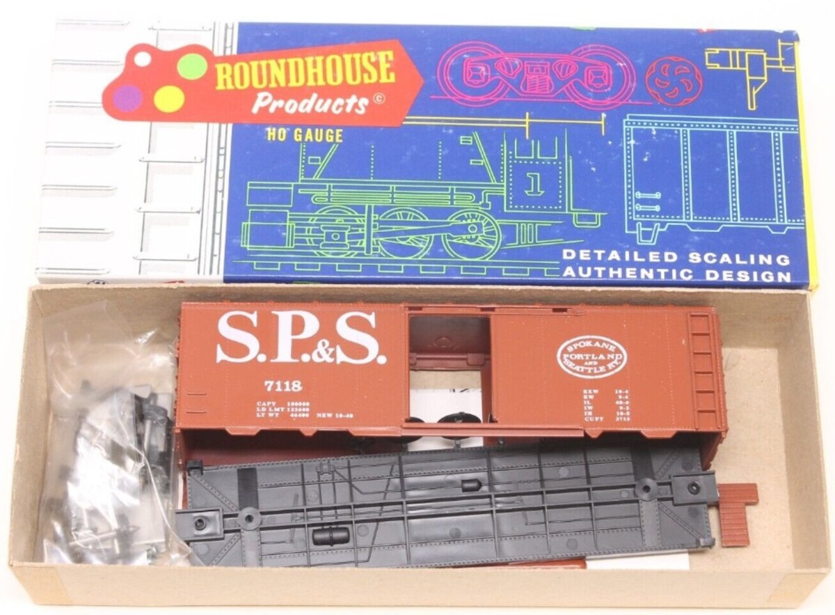 Roundhouse 7757 HO Spokane Portland & Seattle 40' AAR Boxcar Kit