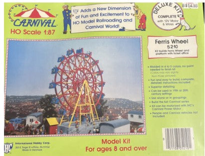 IHC 5210 HO Scale Carnival Motorized Ferris Wheel Model Kit