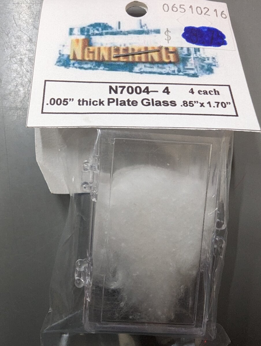 Ngineering N70004-4 N Scale .005" Thick Plate Glass .85"x1.70" (Pack of 4)