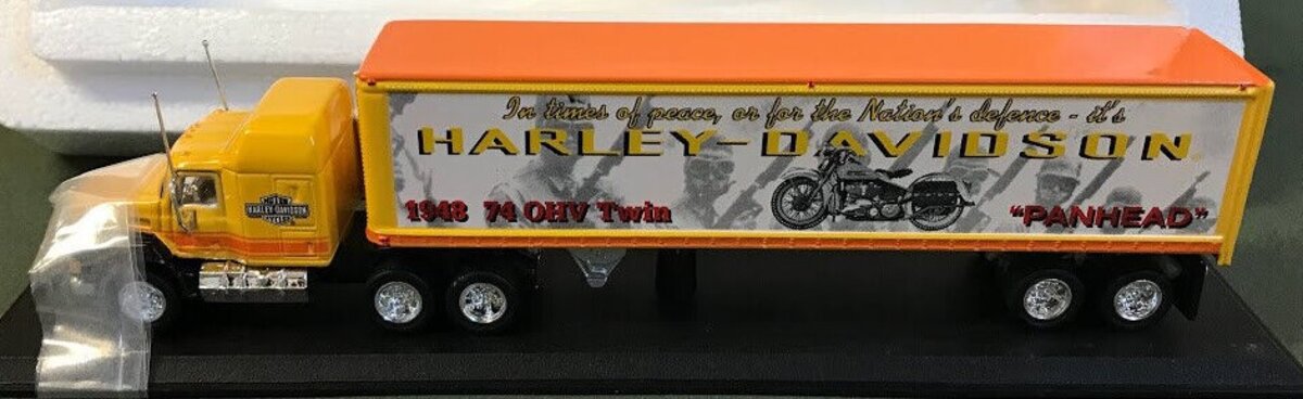 Matchbox 35211 1:64 Harley-Davidson 1948 74 OHV-Twin Panhead Tractor Trailer