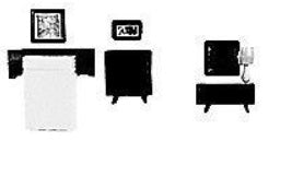 Plastruct HLM-100 O Scale Master Bedroom Architect's Furniture