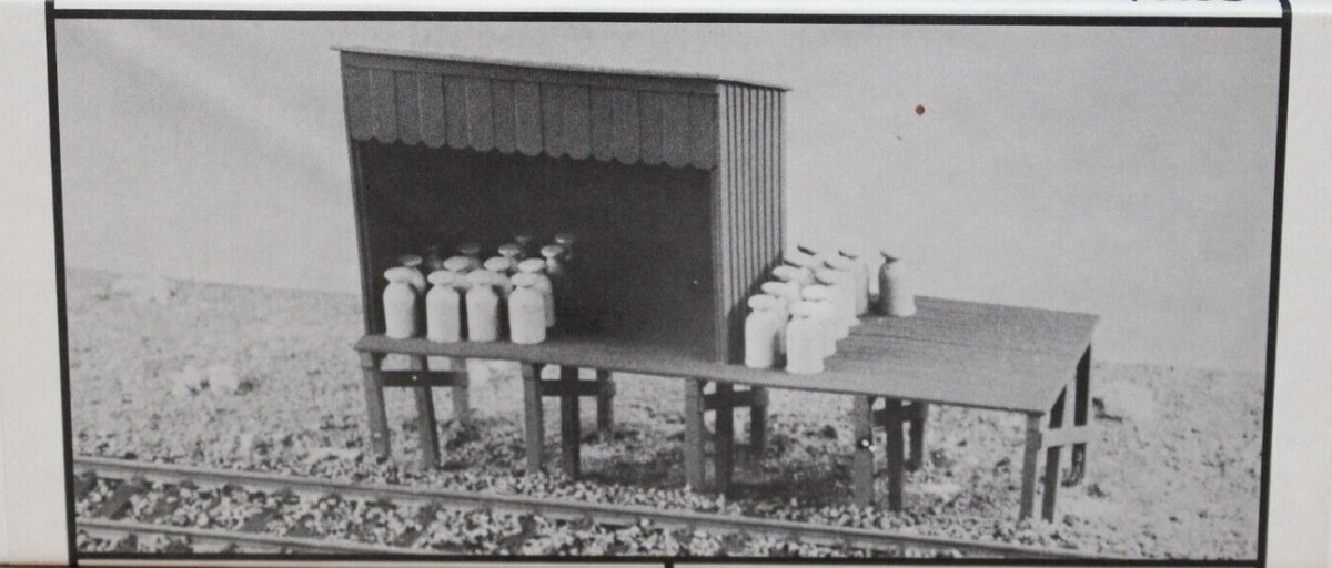 Creative Models Associates 1007 HO Scale Milk Station W/27 Milk Can