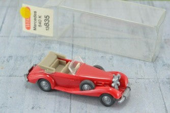 Wiking 13835 HO 1:87 Red Mercedes 540 K Convertible Vehicle