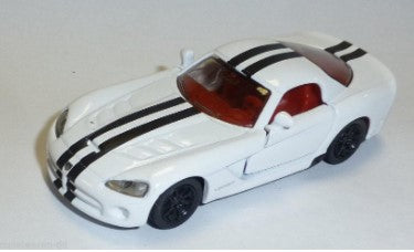 Siku 1434 1:64 White w/Black Stripes Dodge Viper Vehicle