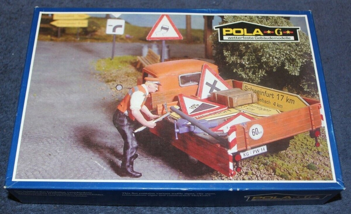 Pola G1761 G Scale Assorted Sign Set