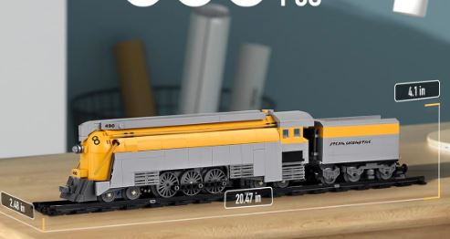 Cobi 59021 C&O 490 Steam Locomotive 808 Piece Plastic Block Building Set