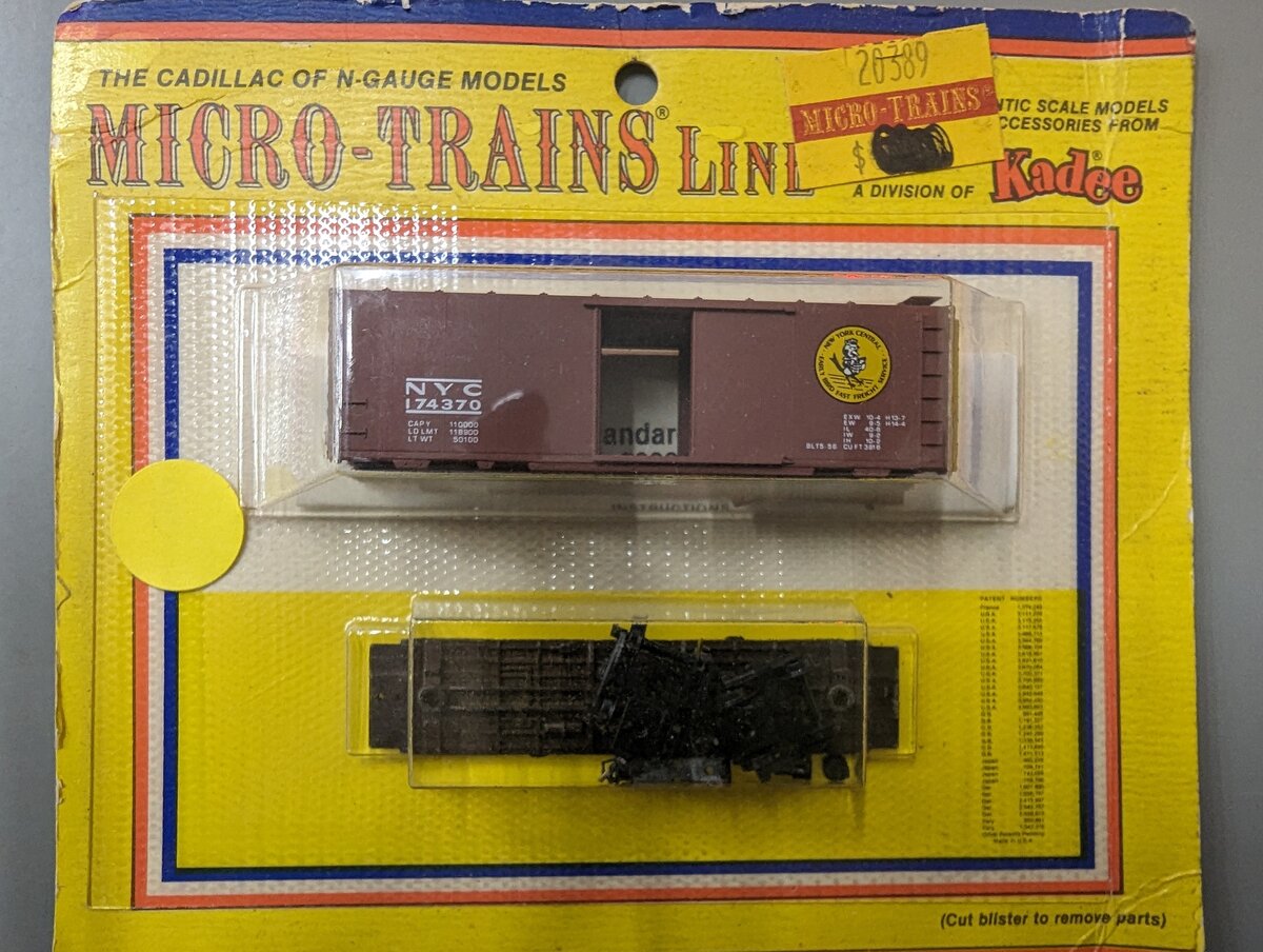 Micro-Trains 20389 N Scale New York Central #174370 Freight Car Kit