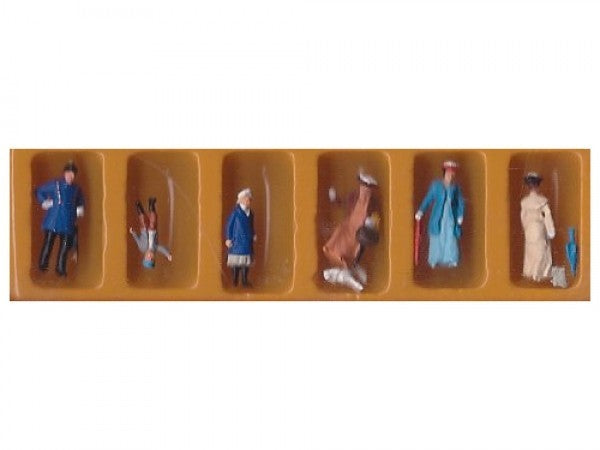 Preiser 79131 N 1900's Policeman & Passengers Figures (Set of 7)