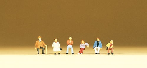 Preiser 79103 N People Seated in a Restaurant Figures (Set of 6)