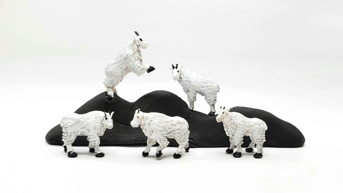 All Scale Miniatures 1600964 N Mountain Goat Figure (Set of 5)