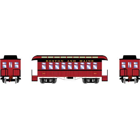 Roundhouse 16373 HO Boston And Maine 34' Old Time Overton Passenger Car #2932