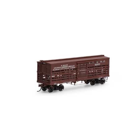 Roundhouse 75291 HO Atchison, Topeka and Santa Fe 36' Old Time Stock Car #52577