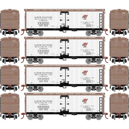 Roundhouse RND98495 HO NWX 40' Wood Reefer (Pack of 4)