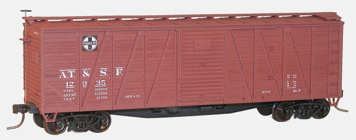 Accurail 4501.2 HO Santa Fe 40' Single Wood Outside-Braced Boxcar Kit
