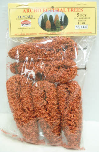 Model Power 1437 O Autumn Rust Trees (Pack of 5)