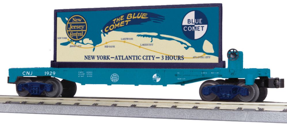 MTH 30-76282 O Gauge Jersey Central Flat Car with Billboard #1929