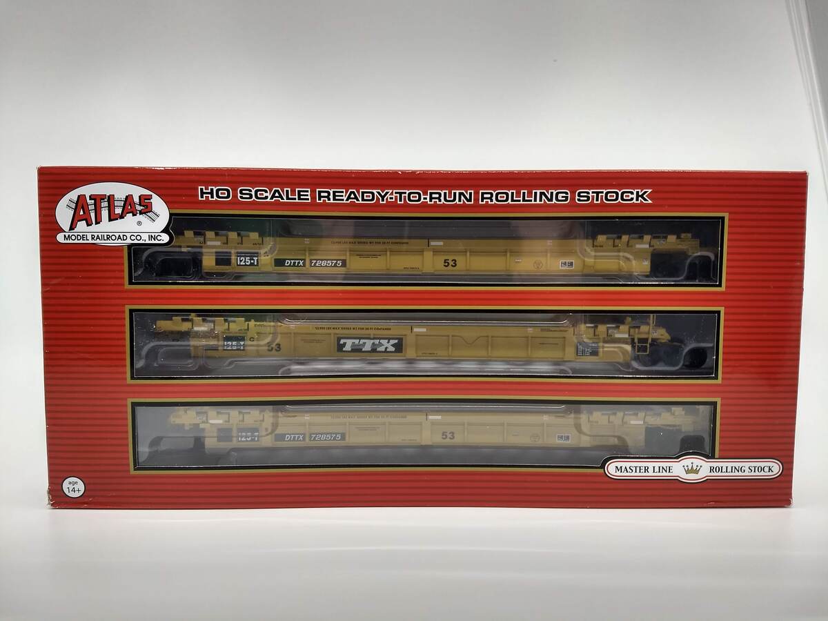 Atlas 20004617 HO TTX Thrall 53' Articulated Well Car #728575 – Trainz