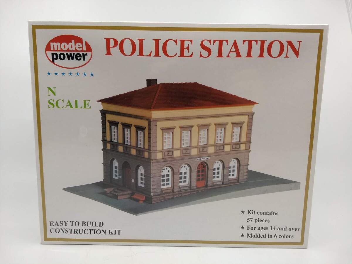 Model Power 1504 N Scale Police Station Building Kit