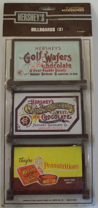 K-Line K-418721 O / O-27 Scale Hershey's Assorted Billboards (Pack of 3)
