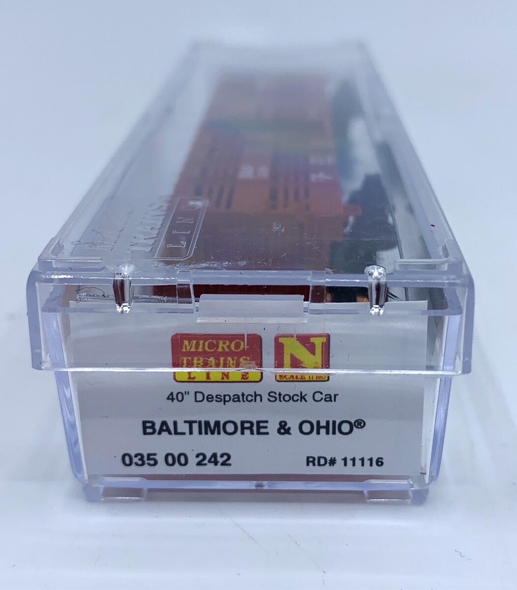 Micro-Trains 03500242 N Baltimore & Ohio 40' Despatch Stock Car #11116