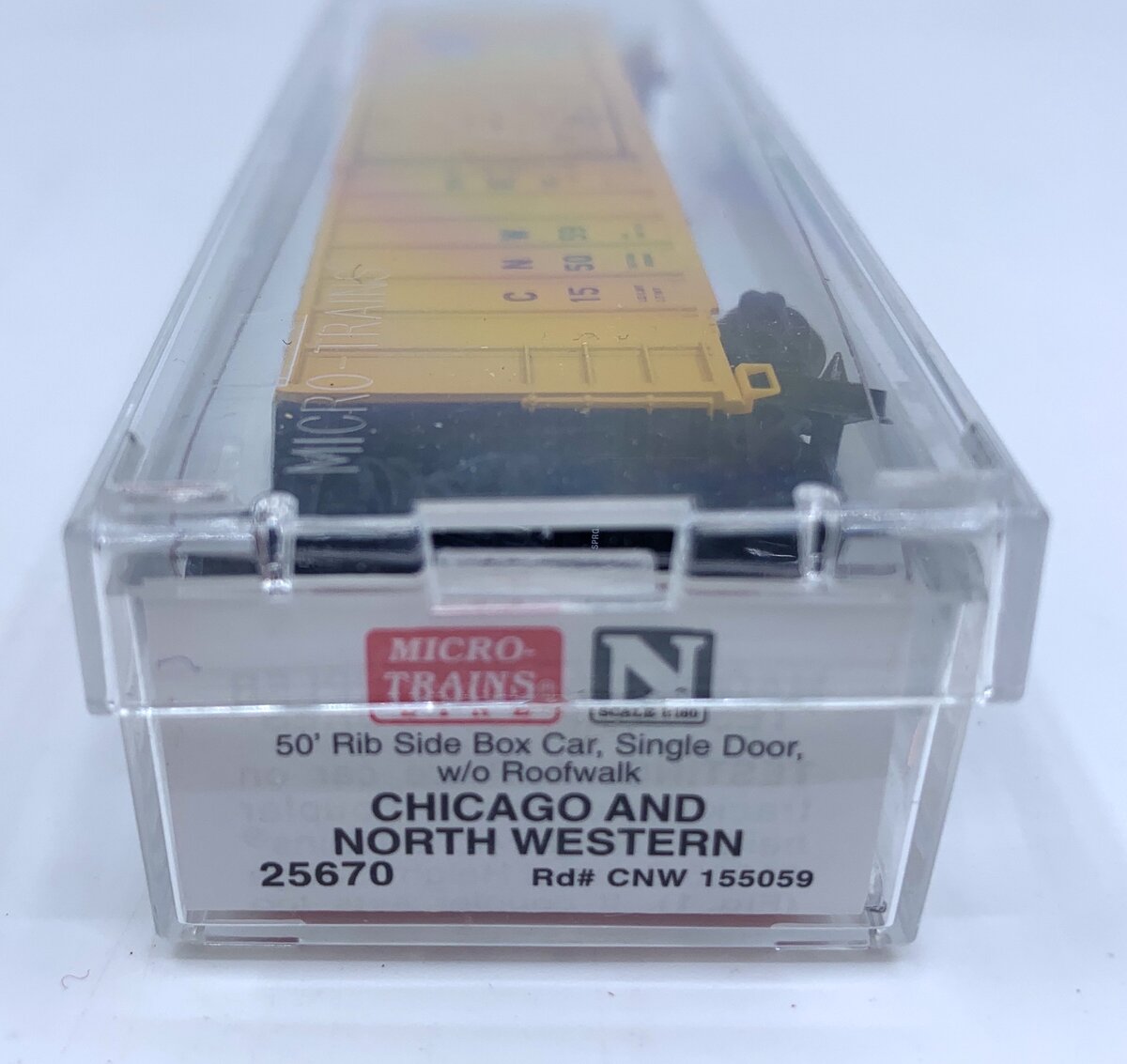 Micro-Trains 02500670 N C&NW 50' Single Door Rib Side Boxcar #155059
