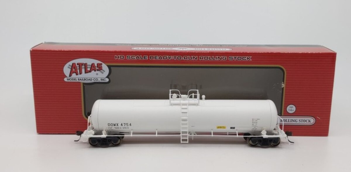 Atlas 20003512 HO Dow Chemical DOWX 20,700-Gallon Tank Car #4754