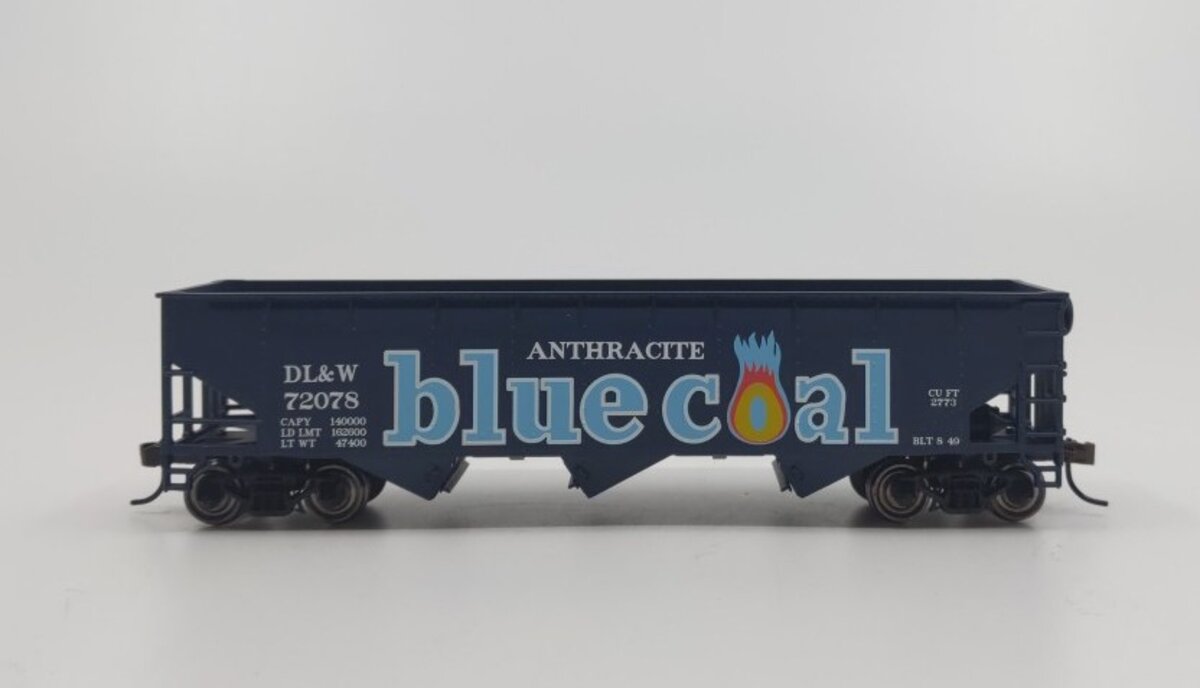 Bowser 41156 HO Delaware, Lackawanna & Western 70-Ton 3-Bay Offset Hopper #72078