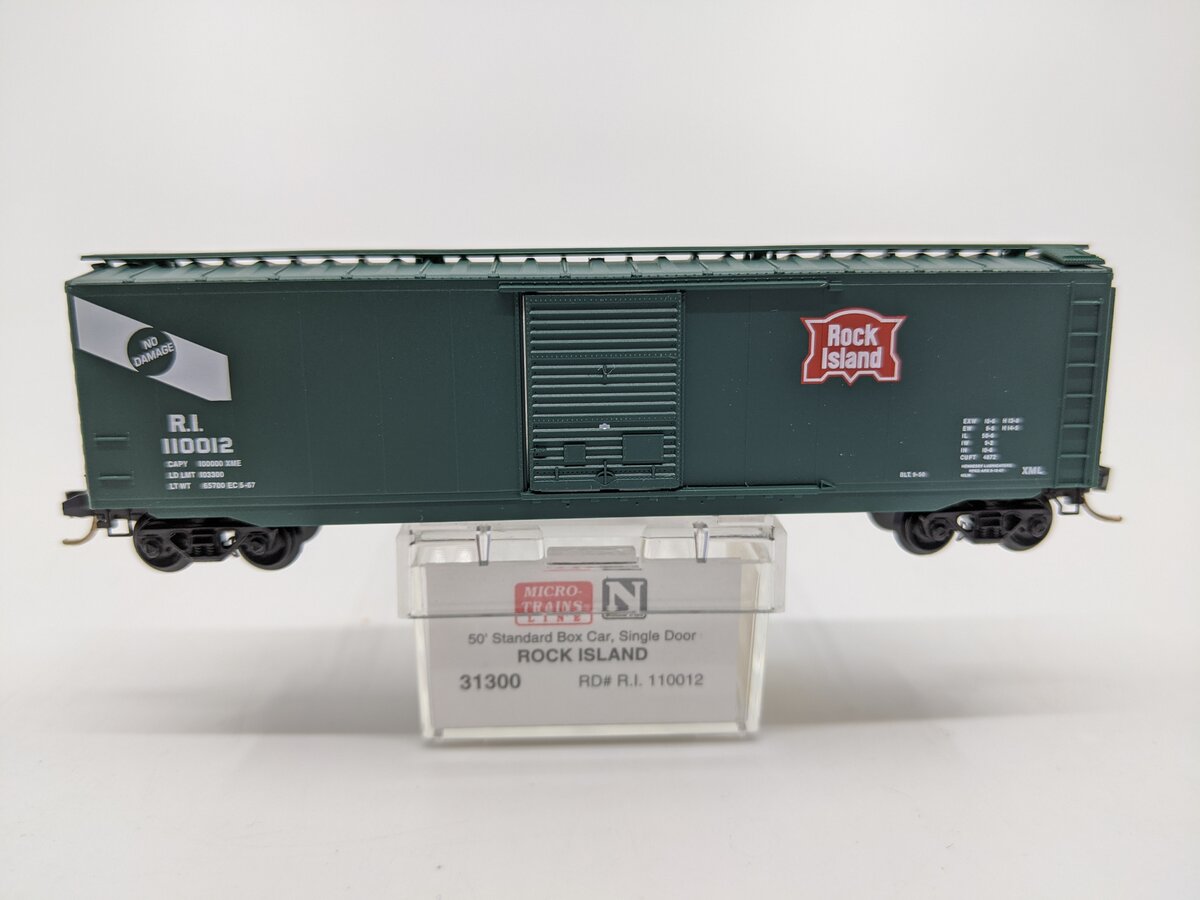 Micro-Trains 03100300 N Rock Island 50' Single Sliding Door Boxcar #110012