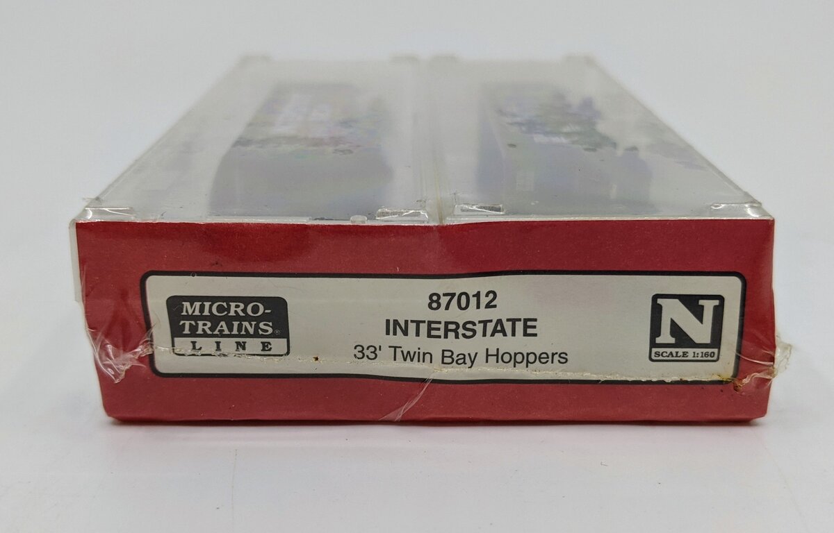 Micro-Trains 08700012 N Scale Interstate 33' 2-Bay Offside Hopper (Set of 2)