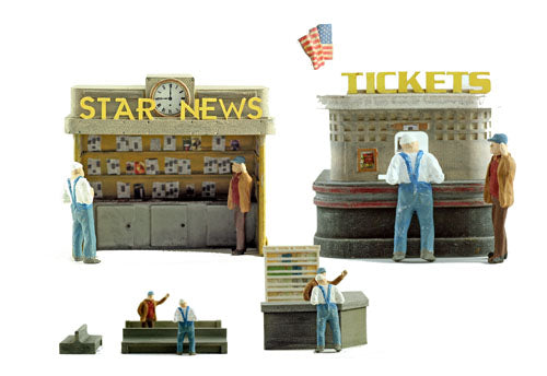 Model Tech Studios OD-2108 O Scale Railroad or Bus Station Interior Set Kit