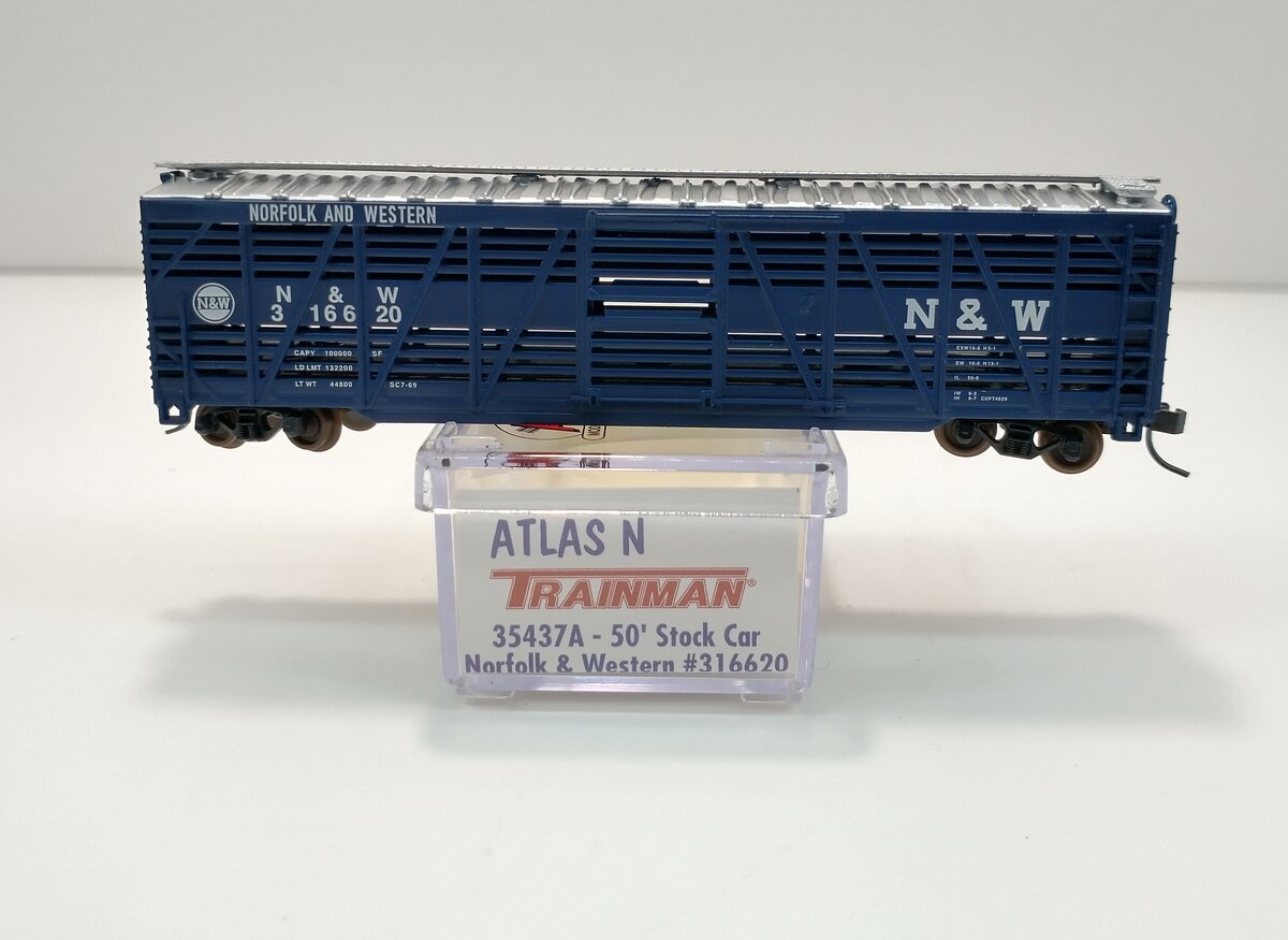 Atlas 35437 N Scale N&W 50' Stock Car #316620